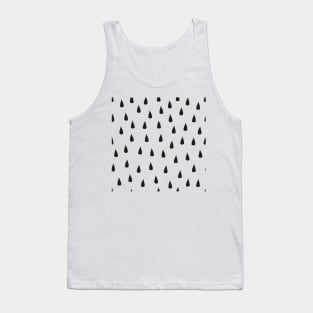 Scandinavian design black and white rain drops Tank Top